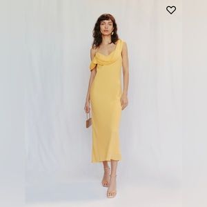 Reformation Reya Dress Size 6 - Sunshine yellow
